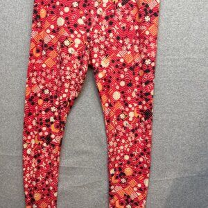 LuLaRoe  Rose Pattern Floral Flowers Pink and Black